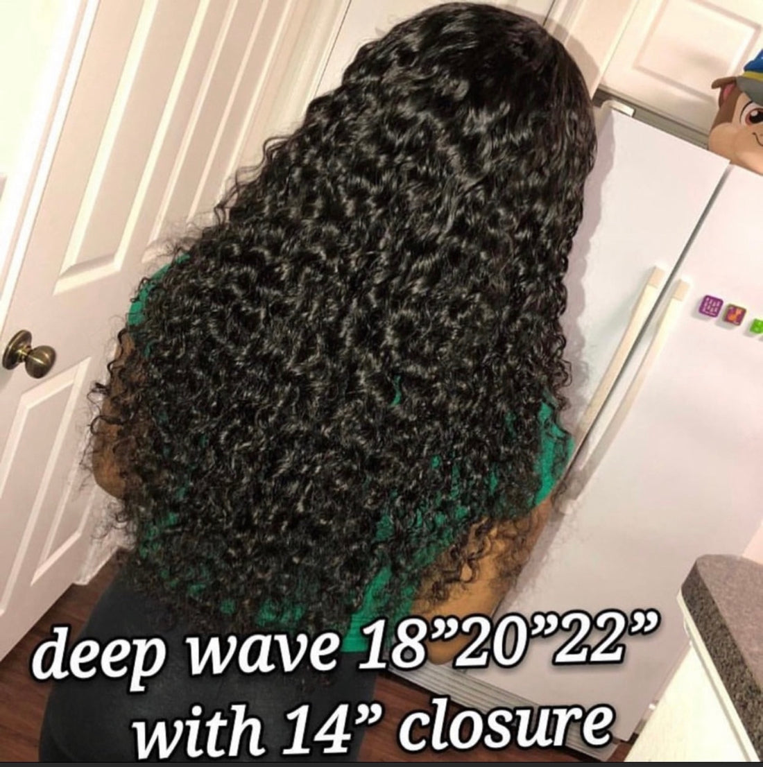 Deep wave hair extension curly