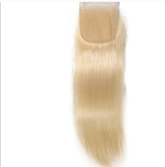 Closure  blonde hair straight